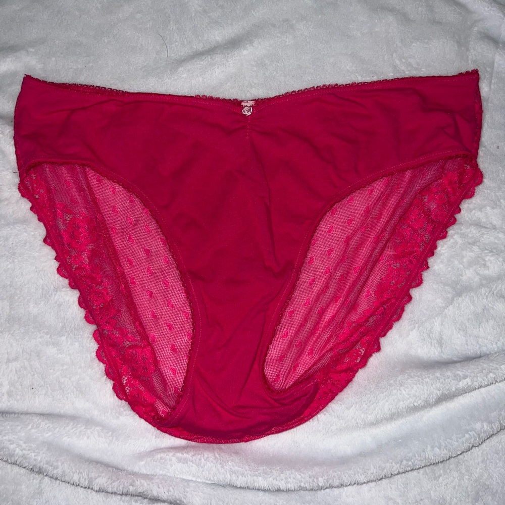 Victoria's Secret Hot Pink Mesh Back Bikini Panty